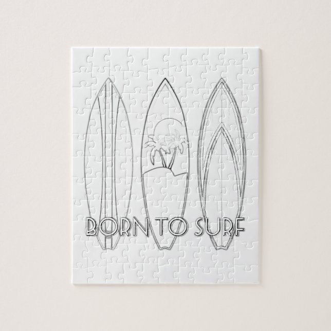Färgningspussel för född till Surfa Vuxen Pussel (Vertikal)