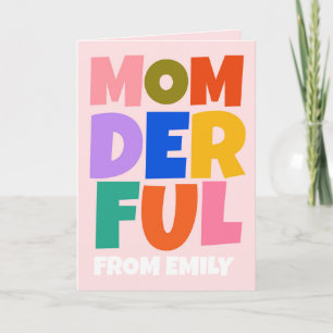 Färgnyck Typografi Mors dag Photo Kort