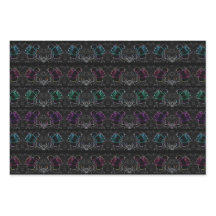 Färgnylon, Abstrakt Ro på svart bakgrund 