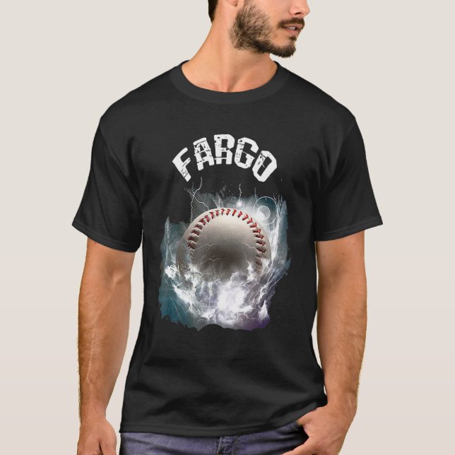 Fargo Baseball Retro T Shirt (Framsida)