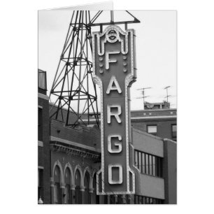 Fargo Movie Theater Placard Hälsningskort