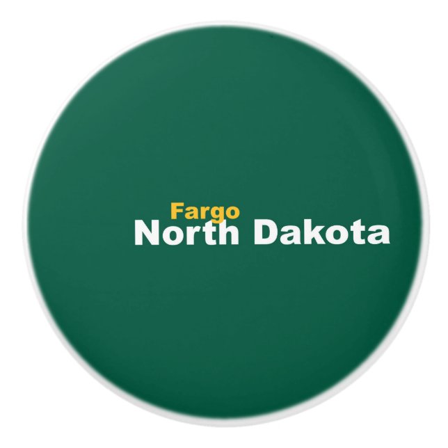 Fargo, North Dakota Ceramic Knob Knopp (Framsidan)