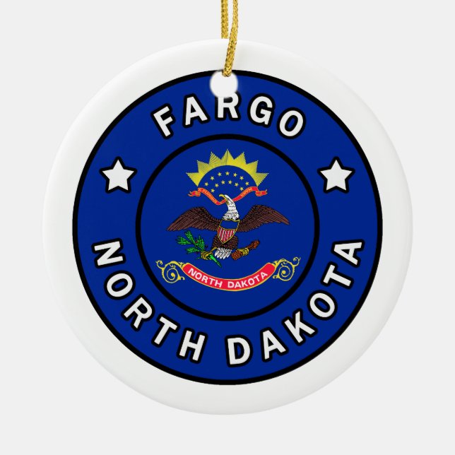 Fargo North Dakota Julgransprydnad Keramik (Framsidan)
