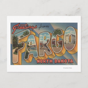 Fargo, North Dakota - Large Brev Scenes Vykort