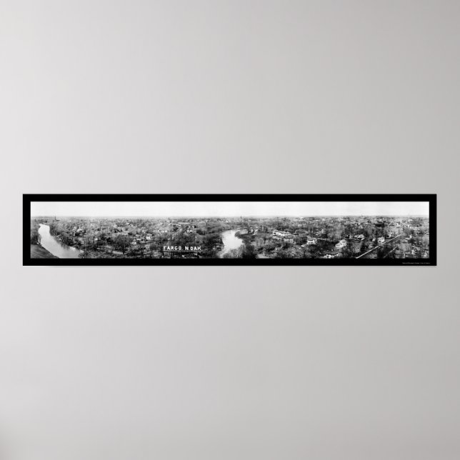 Fargo, North Dakota Panoramic Photo 1921 Poster (Framsidan)