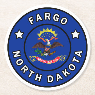 Fargo North Dakota Underlägg Papper Rund