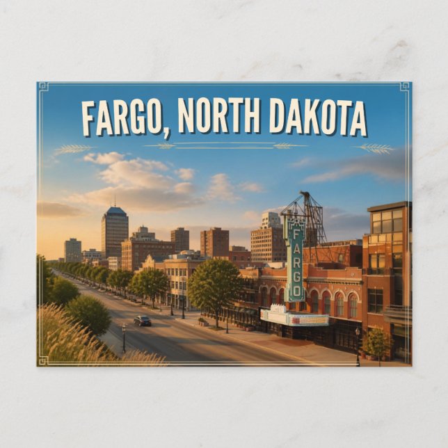 Fargo North Dakota Vykort (Framsida)