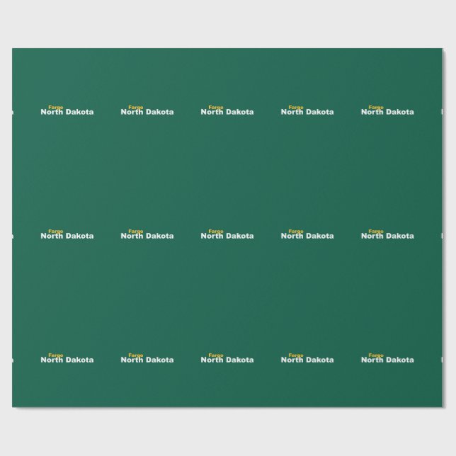 Fargo, North Dakota Wrapping Papper Presentpapper (Platt)