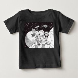 Färgområde med astronaut-valp t shirt
