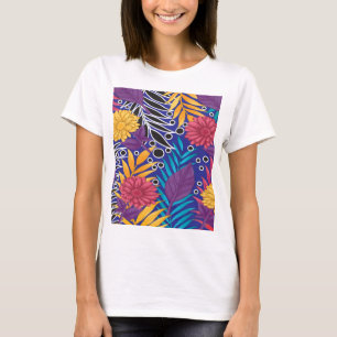 Färgomslagning papper med kreativets blommigt t shirt