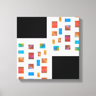 färgomsluten arbetsyta modern abstrakt av chic canvastryck