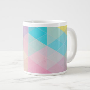 Färgorienterad abstrakt, trianglar bakgrund jumbo mugg