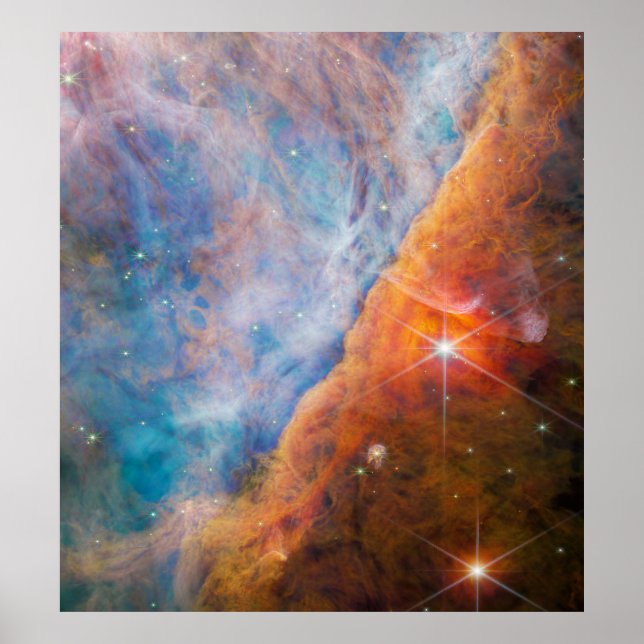 Färgorienterad Orion Pub | Orion Nebula | JWST Poster (Framsidan)
