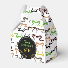 Färgormar Python Reptile-Födelsedagsfest Presentaskar