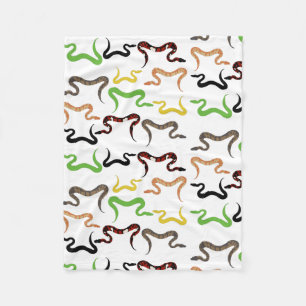 Färgormar Python Reptile Mönster Fleecefilt
