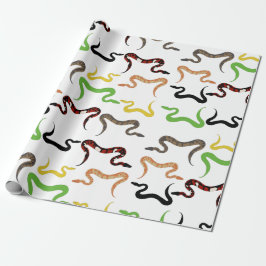 Färgormar Python Reptile Mönster Presentpapper