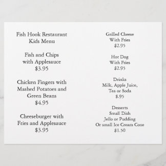 Färgpaket för barnmeny för Restauranger levereras