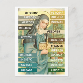 Färgpalett för St. Brigid av Irland (M 014) Po Vykort