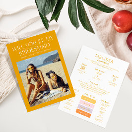 Färgpalett Foto Be My Bridesmaid Förslag Kort