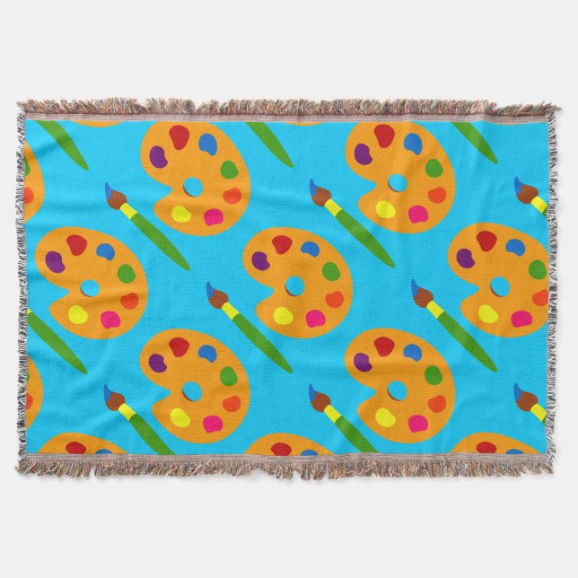 Färgpalettkonst Filt (Framsidan)