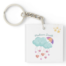 Färgparaply med Cute Clouds