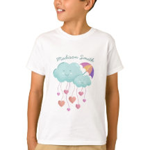 Färgparaply med Cute Clouds