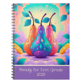 Färgpäron för första klass 2025 anteckningsbok