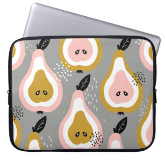 Färgpäron, vintage mönster. laptop fodral