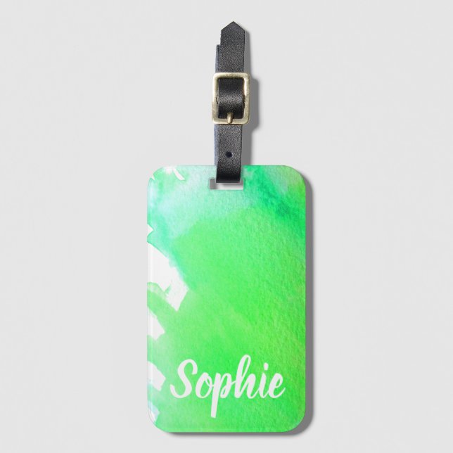 Färgparti för grön personlig i färgen Lime Bagagebricka (Framsida vertikal)