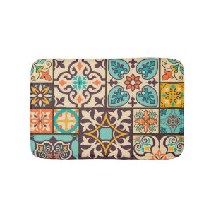 Färgpatchwork Islam Motifs Tile Badrumsmatta