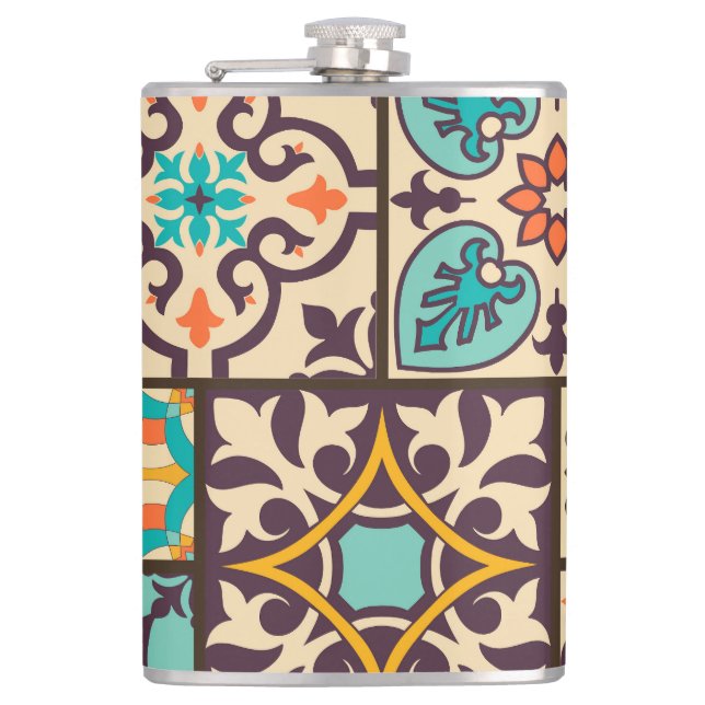 Färgpatchwork Islam Motifs Tile Fickplunta (Framsidan)