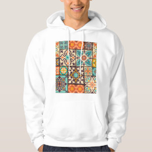 Färgpatchwork Islam Motifs Tile Hoodie