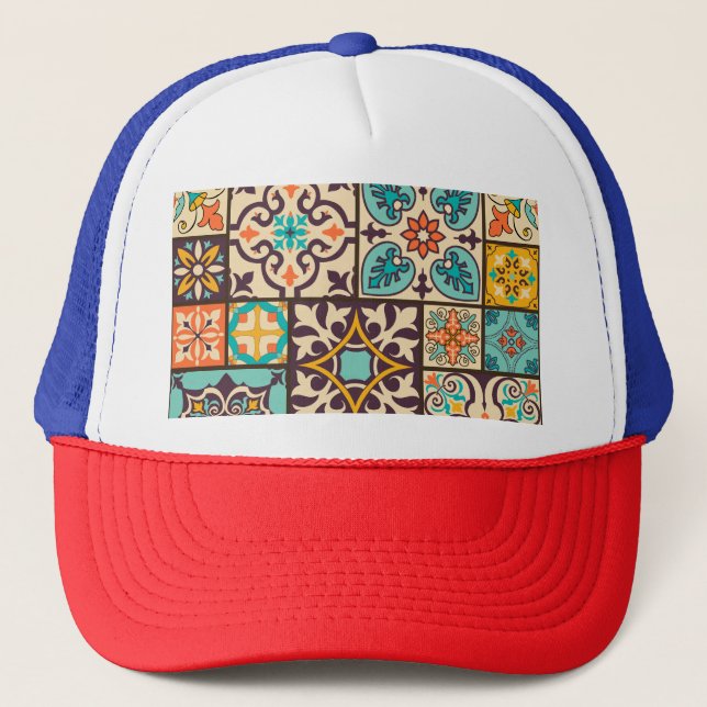 Färgpatchwork Islam Motifs Tile Keps (Framsida)