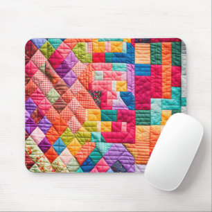 Färgpatchwork Quilt Mönster Musmatta