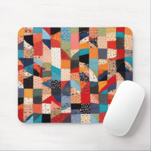 Färgpatchwork Quilt Mönster Musmatta