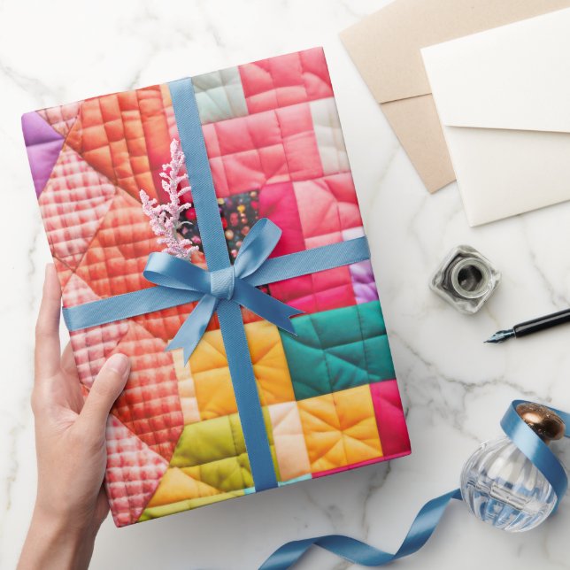 Färgpatchwork Quilt Presentpapper (Gifting)