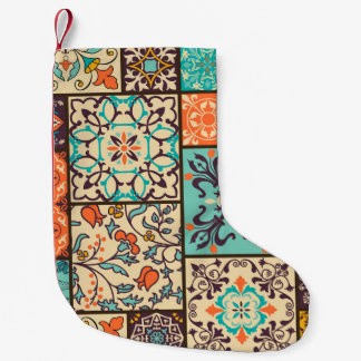 Färgpatchwork Tile: Islamic Majolica Motifs Liten Julstrumpa