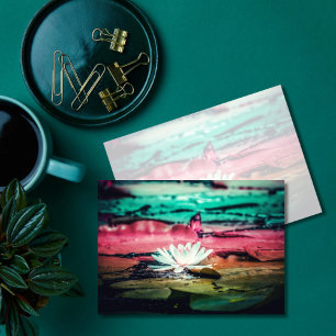 Färgpatroner och Vatten Lily Nature Photo Anteckningskort
