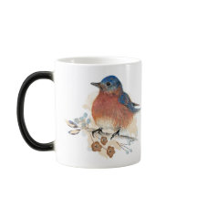 Färgpenna av blåfågelns vattenfärg