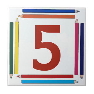 Färgpenna Brev och husnummer Kakelplatta