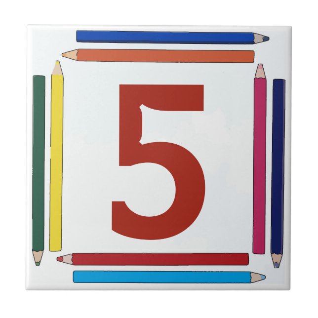 Färgpenna Brev och husnummer Kakelplatta (Framsidan)