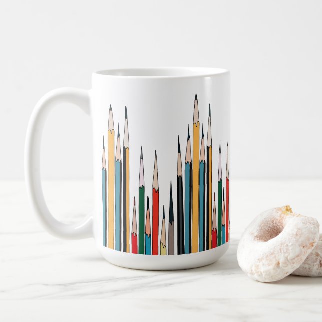 Färgpenna Färgrik penna Kaffemugg (Med munk)