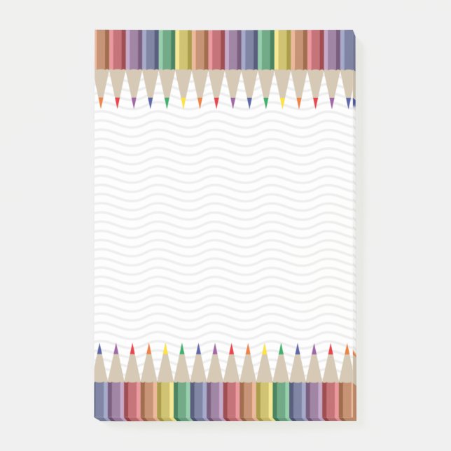 Färgpenna för konstlärare post-it block (Framsida)