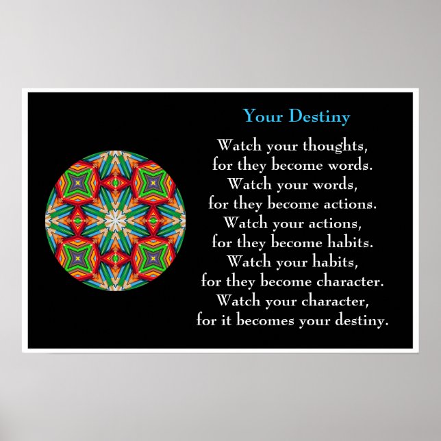 Färgpenna - Kalejdoskopisk Poster destination (Framsidan)