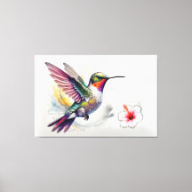 Färgpenna Kolibri Med Blomma