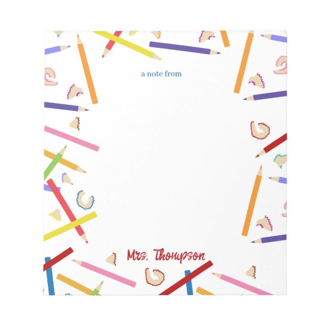 Färgpenna Mönster Lärarbedömningsgåva Anteckningsblock (Framsida)