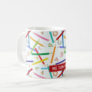 Färgpenna Mönster Lärarbedömningsgåva Kaffemugg