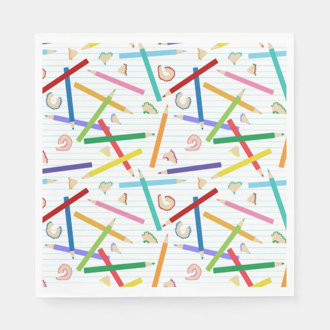 Färgpenna Mönster Pappersservett (Framsidan)