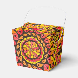 Färgpenna Orange Handritad Mandala Presentaskar