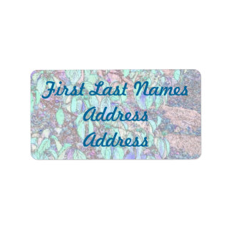 Färgpenna Träd Löv Adressetikett